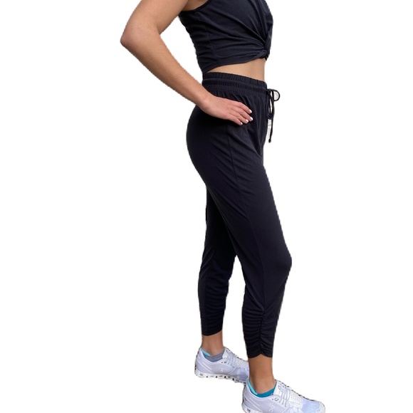 Express joggers crop ruched black XS - Picture 1 of 12
